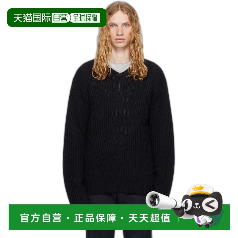 香港直邮The Row 男士 海军蓝 Gustave 毛衣 713Y556