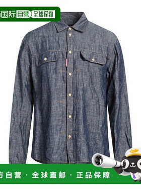 香港直邮Dsquared2 二次方 男士 牛仔布衬衫 blue蓝色 舒适时尚