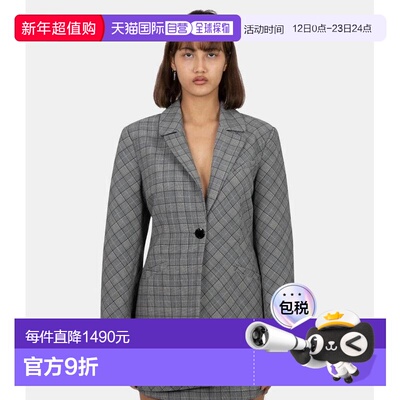 1h可退 香港直邮GANNI 甘尼 女士 ajuste à carreaux 西装外套 F