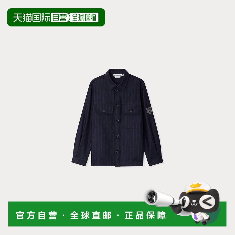 自营欧洲直邮Bonpoint小樱桃 Gustave蓝色羊毛衬衫