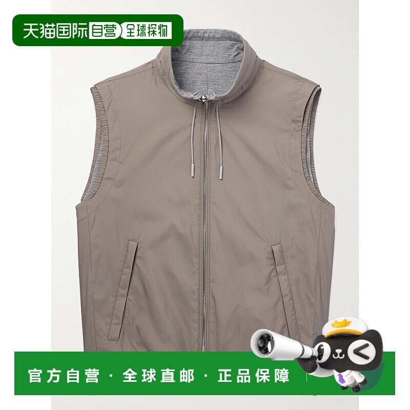 香港直邮1h可退 zegna 杰尼亚 男士 Shell 可反穿开司米棉质真丝