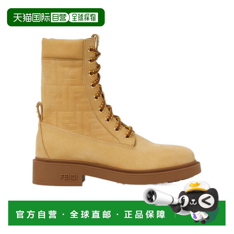 香港直邮Fendi Filo短筒靴女靴中筒靴厚底鞋 8T8858AQZH