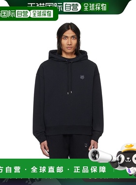 香港直邮MAISON KITSUNE 男士 狐狸头贴片卫衣 LM00705KM0001连帽