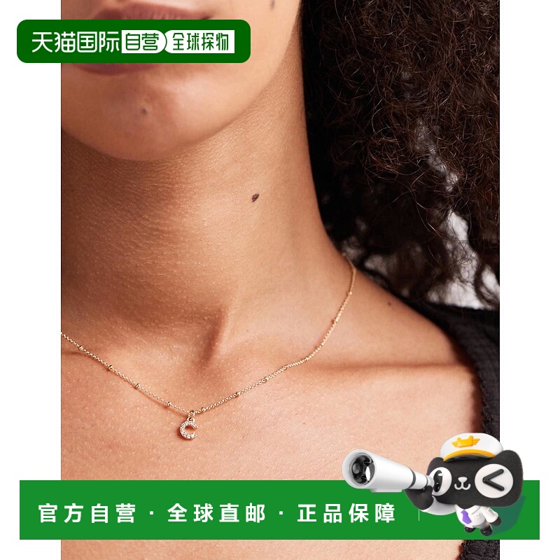1h可退 香港直邮ASOS 女士 dot-dash C gift 设计项链式立体锆石(