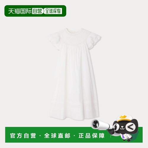 欧洲直邮Bonpoint小樱桃 Leocardie手工刺绣有机棉蕾丝女童连衣裙