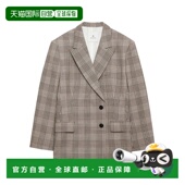 香港直邮ANINE 棕色格子西装 BING 1h可退 女士 ARETHA 外套 A0112