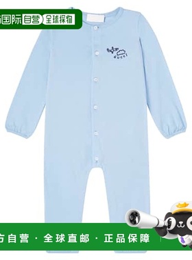 1h可退 香港直邮Gucci 古驰 婴儿 x Euan Roberts 印花棉质连体衣