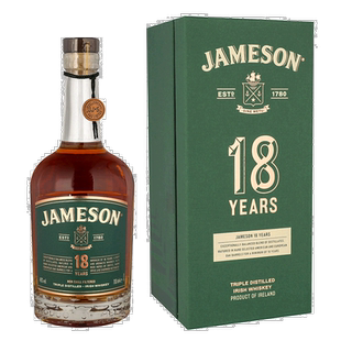 欧洲直邮Jameson爱尔兰威士忌礼盒18年细腻劲足浓香丝滑香醇700ml