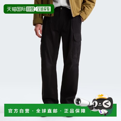 自营欧洲直邮The North Face北面 男士黑色棉质厚款工装裤