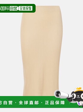 香港直邮The Row 女士 Indira 蕾丝边真丝混纺中长半身裙包臀裙