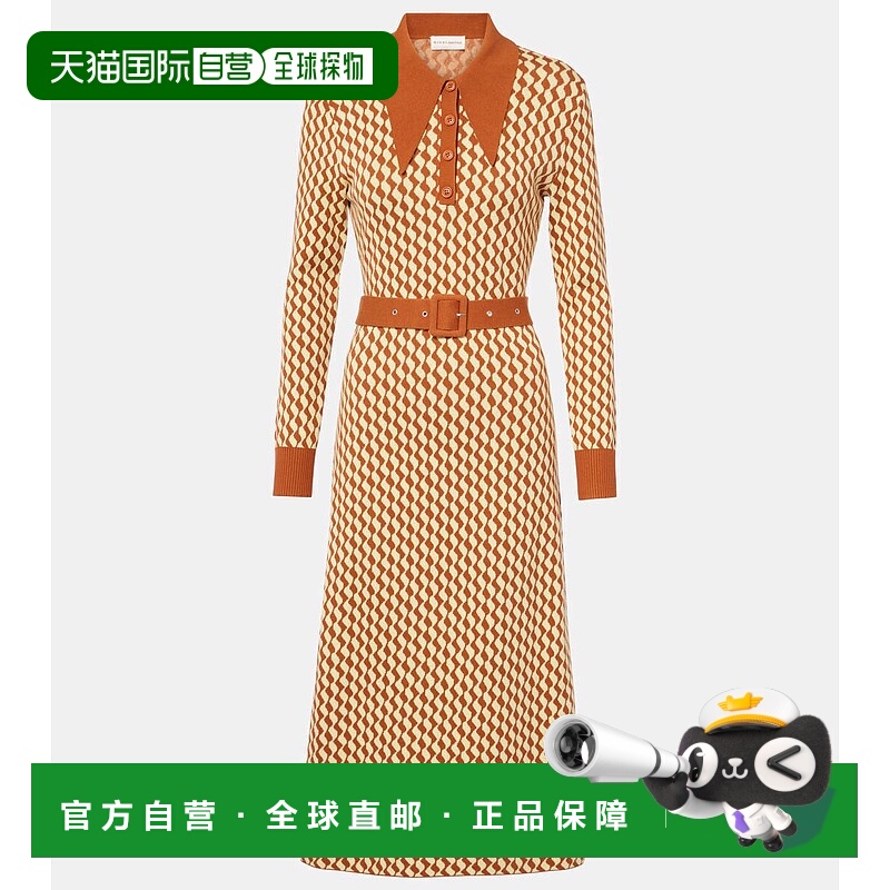 1h可退 香港直邮RIXO 女士 棉混纺中长连衣裙 green绿色 舒适时尚