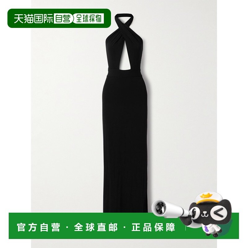 香港直邮NILI LOTAN 女士 Lita 多穿法针织挂脖睡裙 13404K101BLK