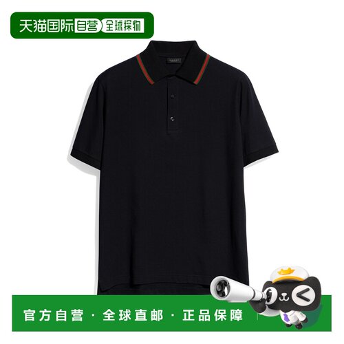 自营欧洲直邮GUCCI古驰 Generation Gucci黑色棉质Pique Polo衫