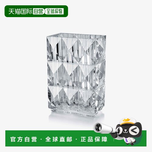 欧洲直邮Baccarat巴卡拉 Louxor透明水晶长方形花瓶水晶花