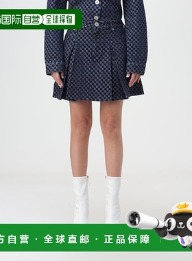 1h可退 香港直邮Balmain 巴尔曼 女士 腰带环半身裙 BF0LB902DD80