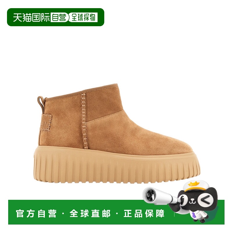 香港直邮Hogan 圆头短筒靴 HXW6450FF90BTM 女鞋 时装靴 舒适优雅