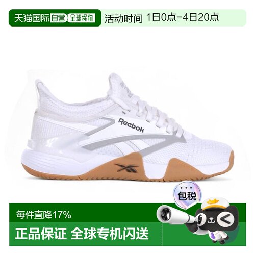 香港直邮Reebok 女子 Nano Court 白/黑/灰 训练鞋 100201564