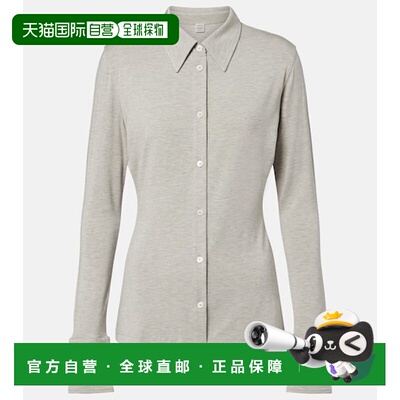 香港直邮toteme 女士 针织衬衫 grey灰色 舒适时尚