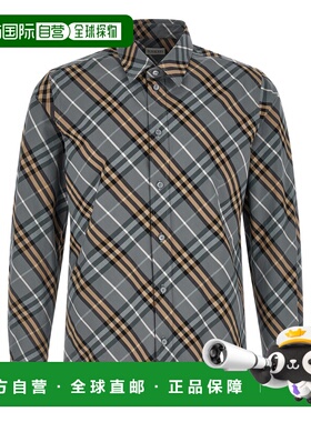 香港直邮BURBERRY 男士衬衫 8123670WAVEBLUEIPCHECK SS2026