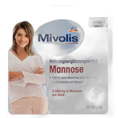 欧洲直邮Mivolis甘露糖20袋甘露粉冲剂女性膀胱尿路健康营养补充