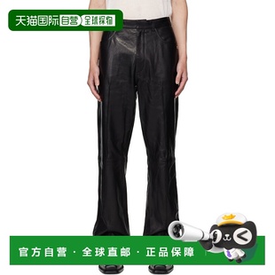 香港直邮AMIRI 男士 黑色 Boot Cut 皮革长裤AMLTPA1009 裤子男装