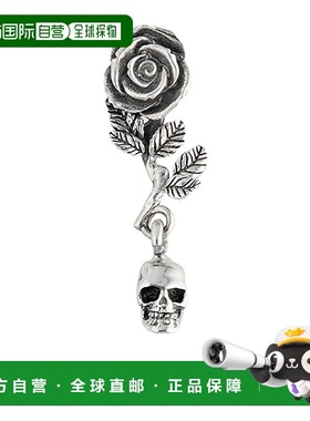香港直邮Emanuele Bicocchi 玫瑰与骷髅耳环 RSTE4配饰