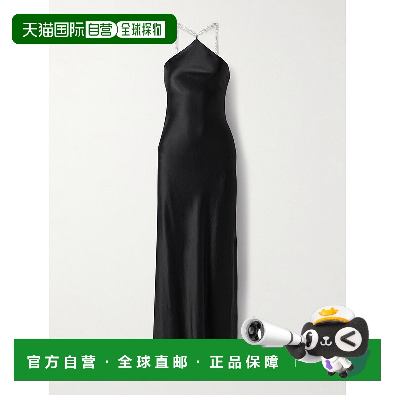 香港直邮Staud 女士 Cadence 人造珍珠饰缎面长款连衣裙 R26R2324