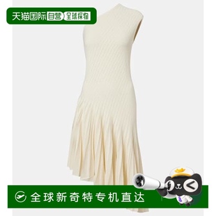 不对称褶裥中长连衣裙 1h可退 香港直邮Alaia 女士 crêpe