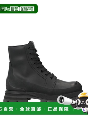 香港直邮mcqueen 麦昆 男士 脚踝靴 black黑色 舒适时尚男靴