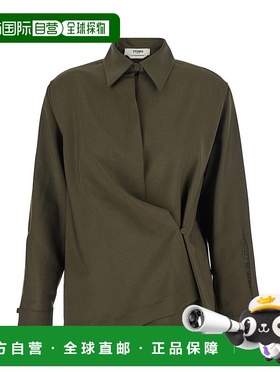 1h可退 香港直邮Fendi 芬迪 女士 衬衫 FS8287AQ3H green绿色 舒