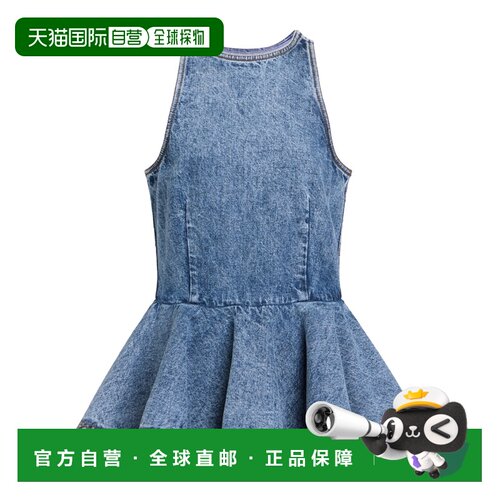1h可退 香港直邮Alaia 荷叶边牛仔上衣 AA9H1410T535C连衣裙