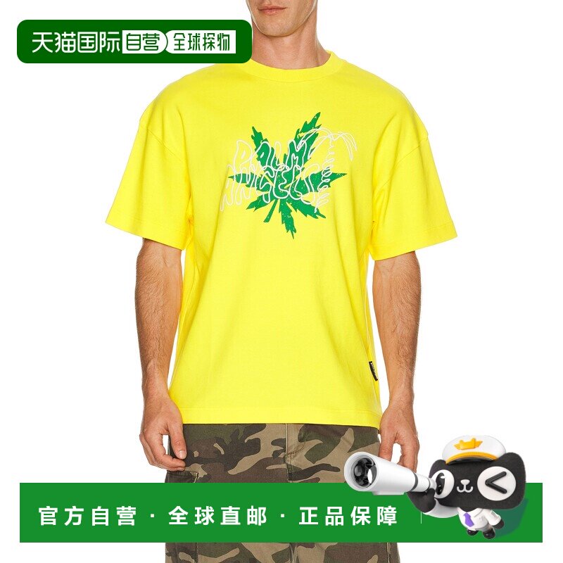 美国直邮Palm Angels 棕榈天使 男士 棕榈树印花叶子常规T恤 PMAA
