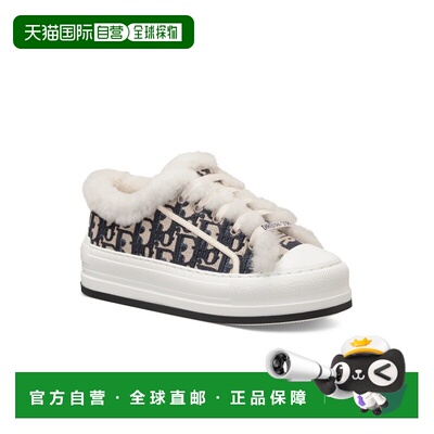 自营1h可退 欧洲直邮Dior 迪奥 Walk'n'Dior系列女士蓝色羊皮运动