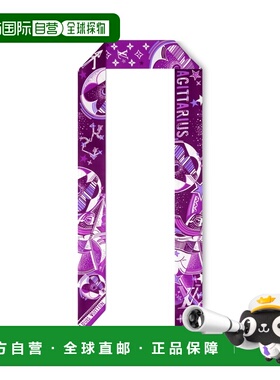 自营欧洲直邮LV路易威登 Star Sign女士紫色丝绸射手座丝巾