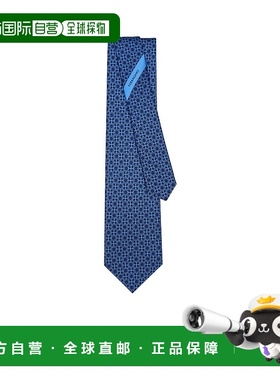 香港直邮Salvatore Ferragamo 图腾印花真丝菲拉格慕领带 350949