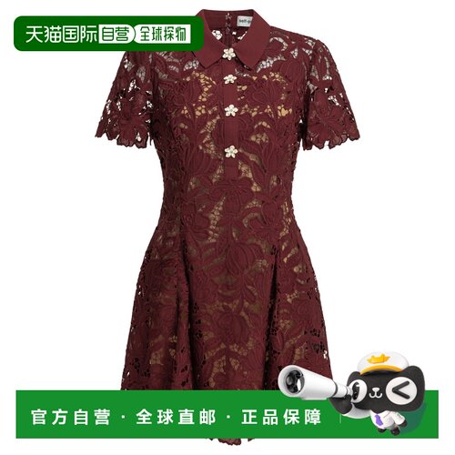 1h可退 香港直邮SELF-PORTRAIT 女士连衣裙 PF26111SABUBURGUNDYB