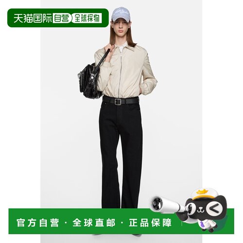 自营欧洲直邮Acne Studios 男士浅灰褐色尼龙徽标科技夹克
