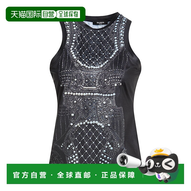 香港直邮Balmain 巴尔曼 女士 背心上衣 blue蓝色 舒适时尚