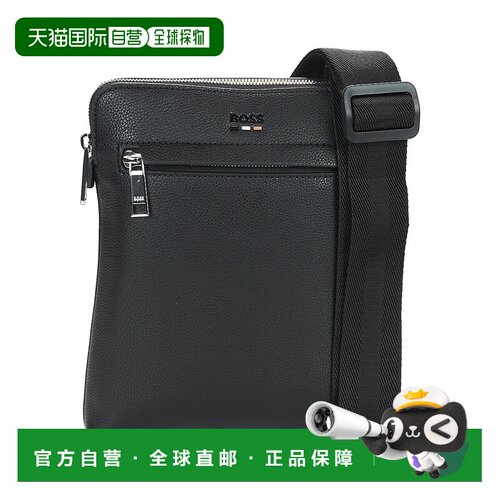 欧洲直邮BOSS 男士 RAY S ZIP ENV 黑色 斜挎包单肩包