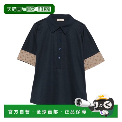 香港直邮HERNO 女士POLO衫 JPL00122D520639200 SS2026 花色短袖