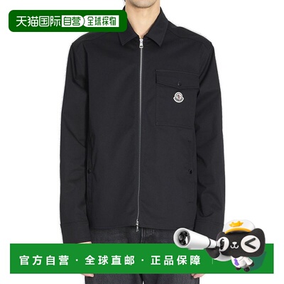 1h可退 香港直邮Moncler 盟可睐 男士 拉鍊式斜紋布襯衫外套 L109