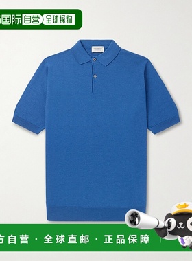 香港直邮John Smedley 男士 14.Singular 羊毛凸纹Polo衫 14SINGU