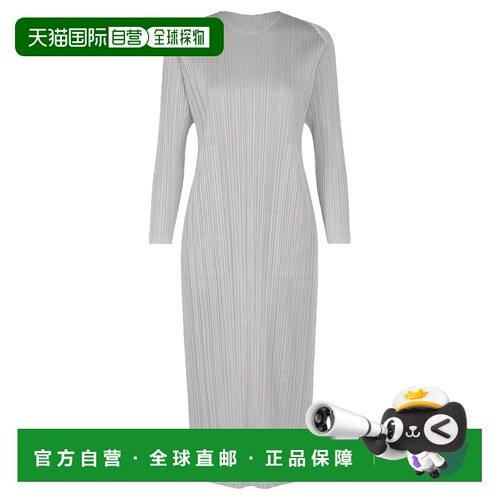 欧洲直邮Issey Miyake Pleats Please Dress L grey
