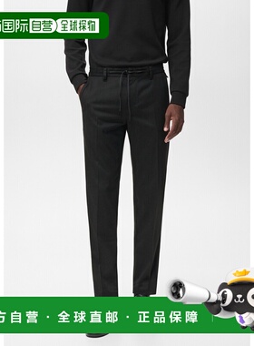 自营欧洲直邮Mango芒果 男士灰黑色Thermolite® 修身法兰绒裤