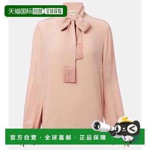 华伦天奴 饰真丝衫 女士 蝴蝶结装 crêpe 香港直邮Valentino