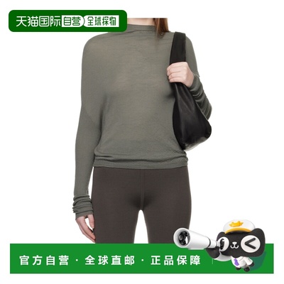 1h可退 香港直邮Rick Owens Temple Crater 长袖羊绒针织衫 RP01F