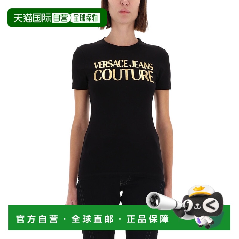 香港直邮versace 范思哲 女士 带LogoT恤 79HAHT02CJ03TG89