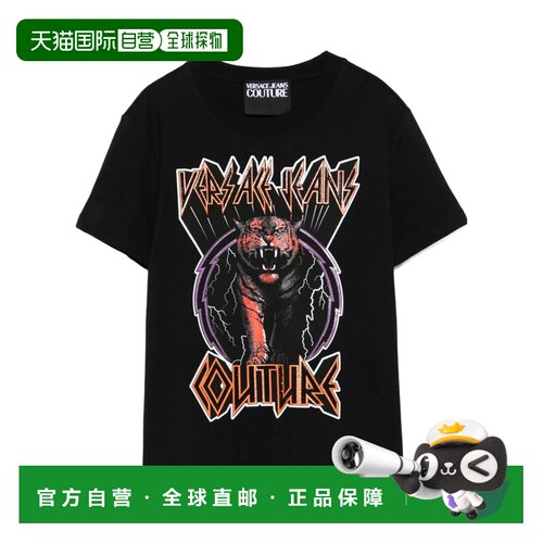 1h可退 香港直邮VERSACE JEANS 女士T恤 78HAHS03CJ00S899 SS2025