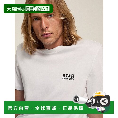 1h可退 Golden Goose Deluxe Brand 徽标圆领T恤 GMP01220.P00087