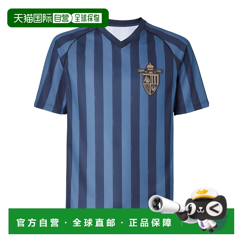 香港直邮Fendi V领T恤 FAF747AU8T正品高档显瘦小众透气舒适百搭